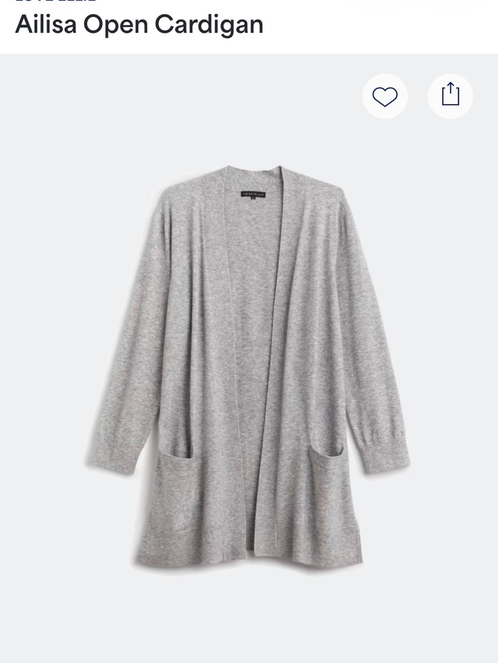 Always Light Gray Open-Front Cardigan